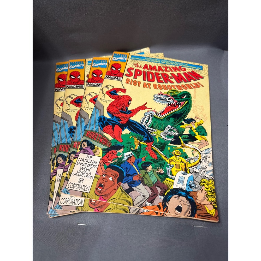 Marvel Amazing Spider-Man Riot at Robotworld NACME IBM Promo Comic Lot of 4